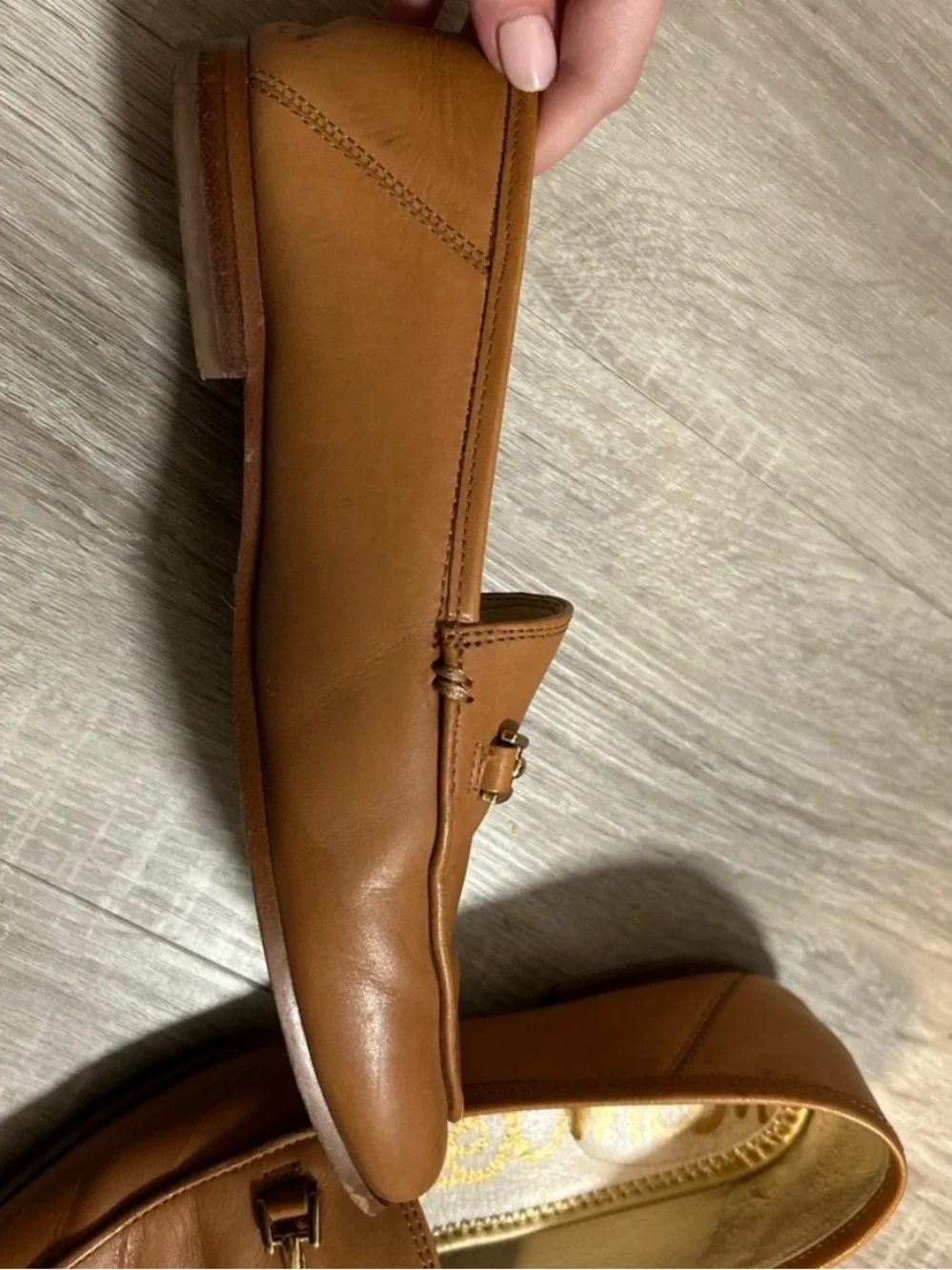 Sam Edelman Tan Loraine Bit Loafers Size 5.5